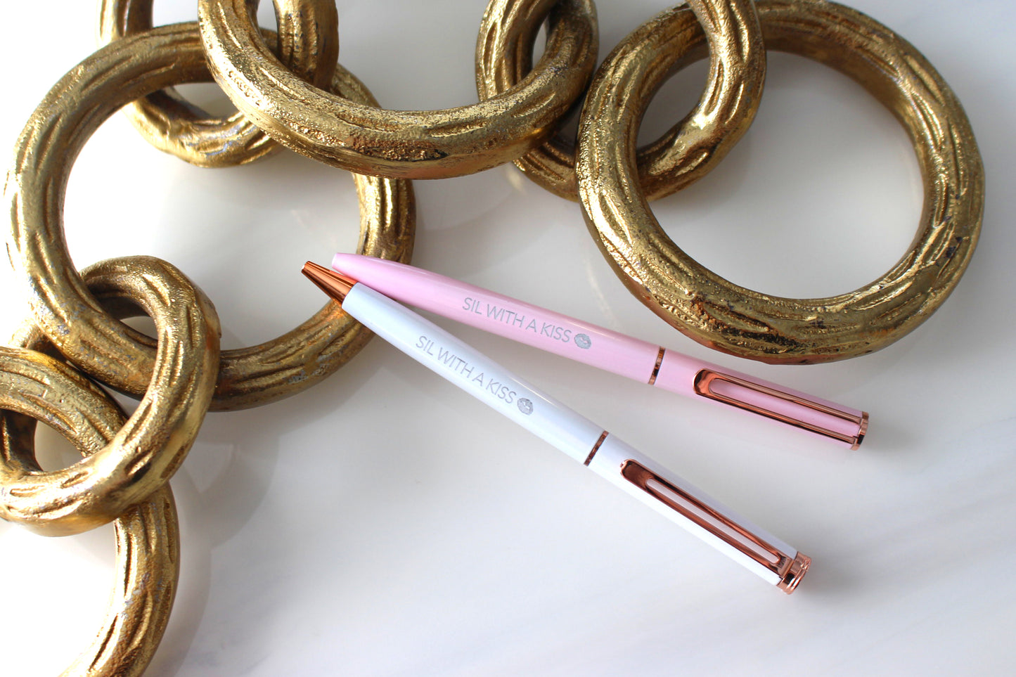 Pink and White Pen