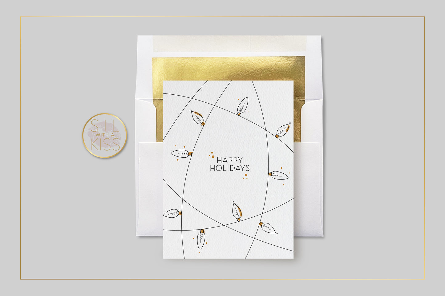 Lights - Happy Holidays - Greeting Card