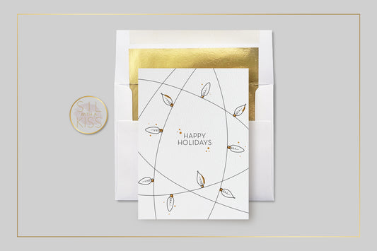 Lights - Happy Holidays - Greeting Card