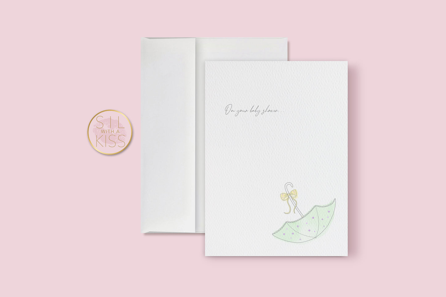 Umbrella - Baby Shower - Greeting Card