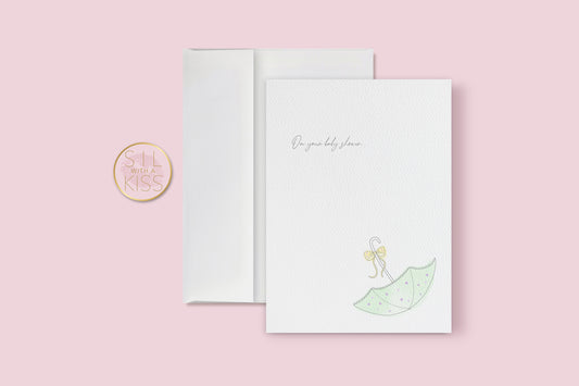 Umbrella - Baby Shower - Greeting Card