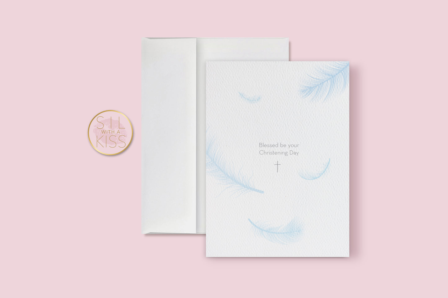 Psalm 91:4 - Christening - Greeting Card