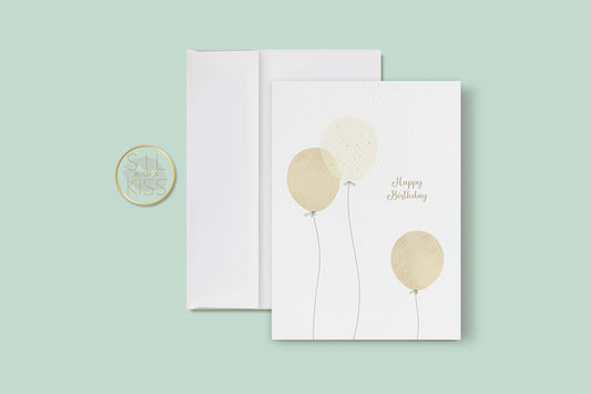 Balloons - Birthday - Greeting Card