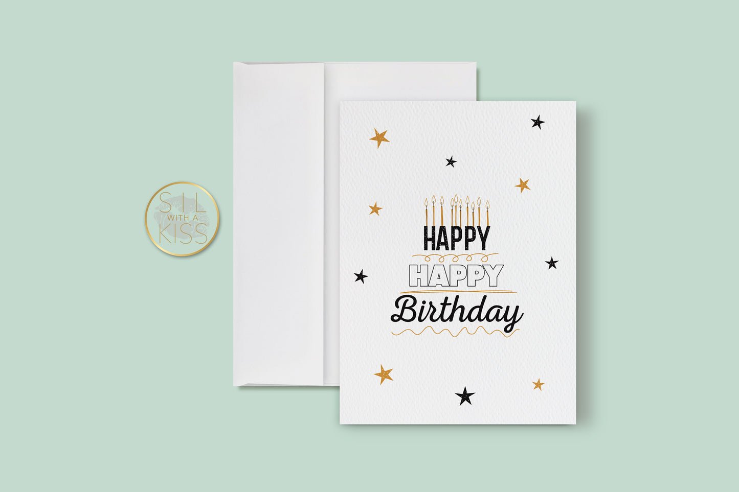 Stars - Birthday - Greeting Card
