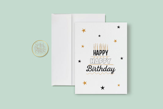 Stars - Birthday - Greeting Card
